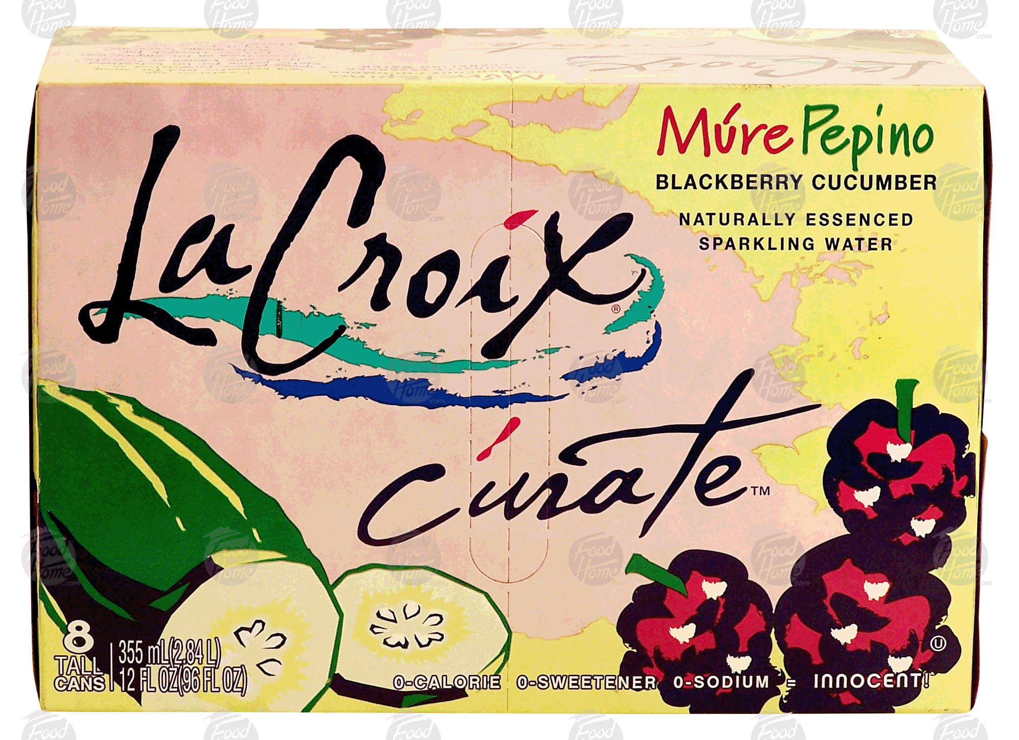 La Croix Curate blackberry cucumber naturally essenced sparkling water, 8-12 fl oz cans Full-Size Picture